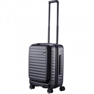 Дорожный маленький чемодан B2202328 на 4 колесах для ручной клади Япония 35,5х53х25 см черный