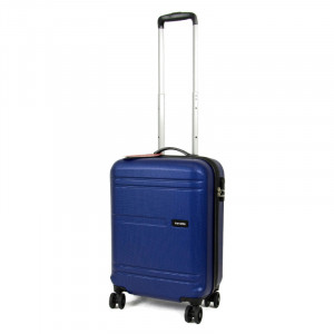Дорожный чемодан маленький Travelite B2202506 на колесах для ручной клади Германия 38*55*20 см. синий