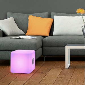 Акустическая колонка-светильник Куб большой с подсветкой из 7 цветов Франция 40*40*40 см. B4100139