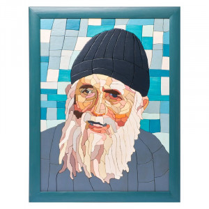 Картина інтер'єрна на релігійну тему B128020 "Паїсій" мозаїка із дерева 34*44 см.