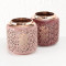 Свічник керамічний 18 см. рожевий B480502