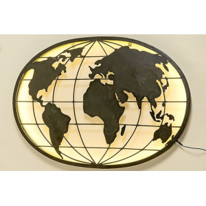 Настенный светодиодный светильник ночник Карта мира 99 см. B480585