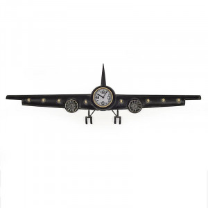 Часы на стену Самолет в стиле лофт Нидерланды 122,5*38,5*6 см. B131025