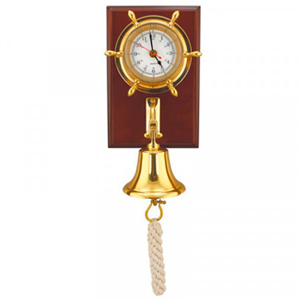 Часы настенные с колоколом на деревянной основе Германия 15*22,5 см. B550342
