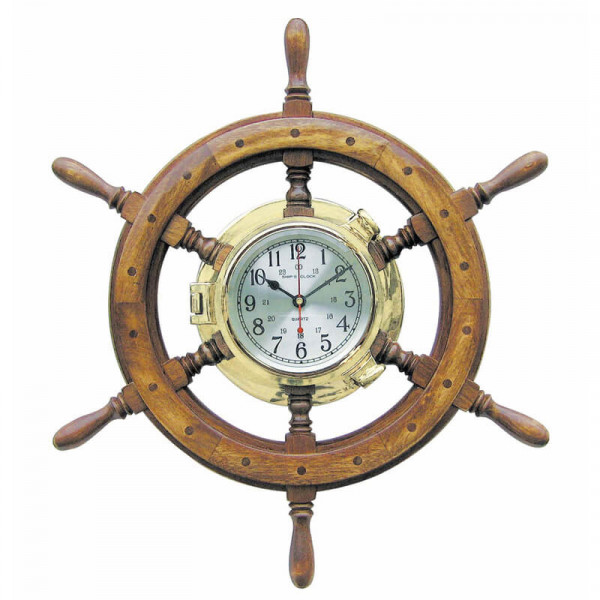 Оригинальные настенные часы Штурвал Германия 63 см. B550343