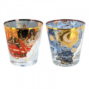 Набір склянок для віскі 2 шт. Ван Гог Нічна тераса кафе та Зіркова ніч 350 мл. Австралія B550683