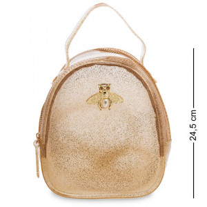 Городской женский рюкзак силиконовый  24,5 см. золотистый B600197