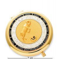 Кишенькове косметичне дзеркало "Козеріг" золотисте 7*1 см. B600364