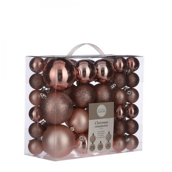 Новогодние шары набор 46 шт. светло-розовый B590954