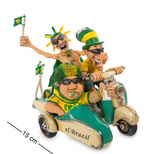 Фигурка мотоцикл Brasil Fan-Attics 15 см. B600769