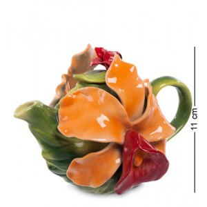 Заварювальний чайник керамічний Орхідея 16*12*11 см. B6001205