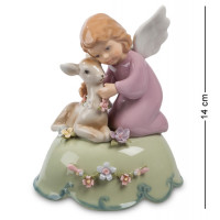 Статуетка музична керамічна Ангелятко з оленятком 11*9,5*14 см. B6001228