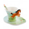 Фарфоровый чайный набор 3 предмета чашка 150 мл. блюдце и ложка Лошадь B6001073