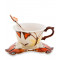 Чайний набір порцеляновий 3 предмети чашка 200 мл. блюдце та ложка Метелик B6001097