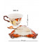 Чайний набір порцеляновий 3 предмети чашка 200 мл. блюдце та ложка Метелик B6001097