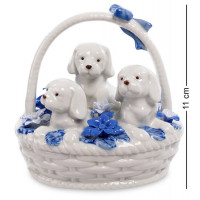 Фигурка керамическая Щенки в корзинке 10,5*9,5*11 см. B6001592