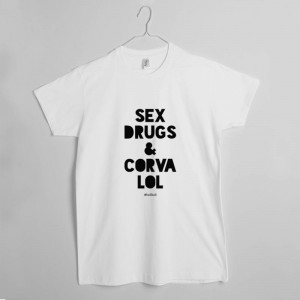 Чоловічі футболки Sex, Drugs and Corvalol біла B132242