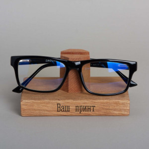 Підставка для окулярів дерев'яна 12*8*6 см. Конструктор персоналізований B132337