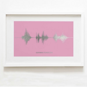Постер Картина голосом персоналізований А3 сріблясто-рожевий B132376