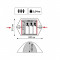 Намет двошаровий тримісний B138100 туристичний