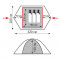 Тримісний намет туристичний B138102 універсальний