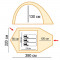 Палатка туристическая трехместная B138103 универсальная