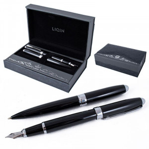 Набор чернильная и шариковая ручки в подарочной коробке B170138