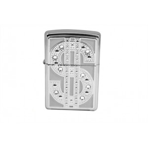 Запальничка Zippo 20904 High Polish Chrome Dollar срібляста B670154