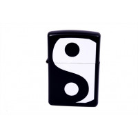 Запальничка Zippo 24472 Black Matte Ying Yang чорно-біла B670176