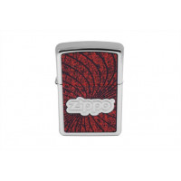 Зажигалка Zippo 24804 Spiral Waves High Polish Chrome серебристо-коричневая B670179