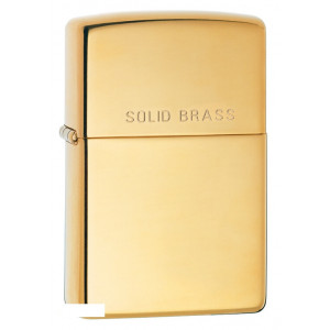 Запальничка Zippo 254 High Polish Brass золотиста B670182