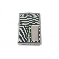 Запальничка Zippo 28046 Zebra Print срібляста із принтом зебри B670187