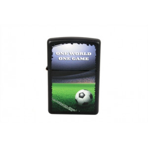Запальничка Zippo 28301 Football in Stadium Lighter чорна з малюнком B670195