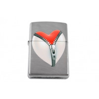 Запальничка Zippo 28327 Zip Heart срібляста з малюнком B670198