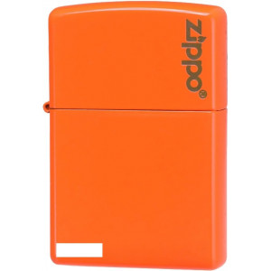 Запальничка Zippo 28888 ZL Neon Orange logo помаранчева з логотипом B670205