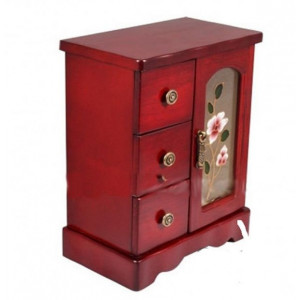 Шкафчик шкатулка для украшений 10х17х21,5 см деревянный B670390