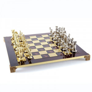 Шахматы подарочные 44х44 см элитная дорогая серия вес 7,4 кг в деревянном футляре красные B670400