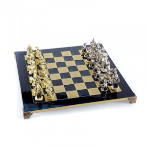 Шахматы элитные 44х44 см. вес 8,4 кг. в деревянном футляре синие B670401