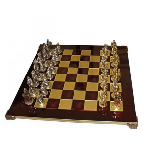 Шахматы подарочные 44х44 см элитная дорогая серия вес 8,4 кг в деревянном футляре красные B670402