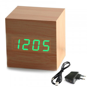 Годинник будильник 6x6x6 см із термометром B105108