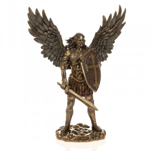Статуетка Архангел Михаїл 28x14x36 см B030283 бронзове покриття