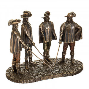Статуетка Три мушкетери бронзове покриття 19x15 см B030309