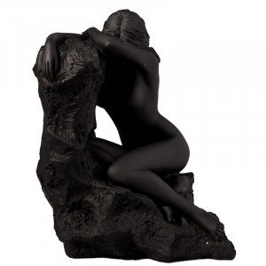 Статуетка чорного кольору Дівчина 12x16 см B030382