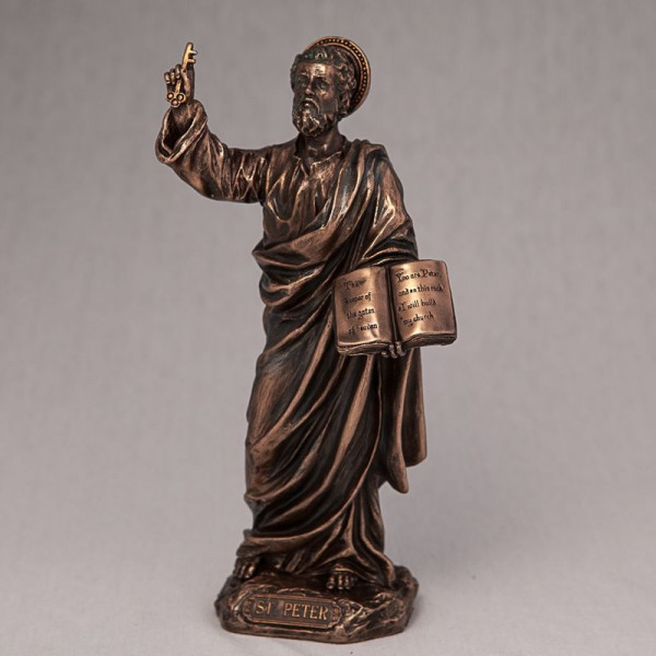 Статуэтка Апостол Петр 21 см B030413 бронзовое покрытие