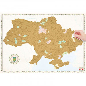 Скретч карта Украины 88x62 см B105214