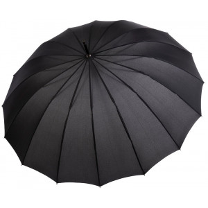 Чоловіча парасолька-тростина 16 спиць чорний Австрія напівавтомат B106056