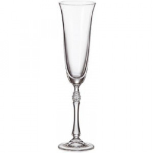Бокалы для шампанского BOHEMIA B101205 Контраст богемское стекло 6 шт 190 мл