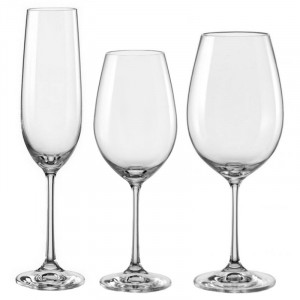 Набор бокалов BOHEMIA B101213 Мадрид богемское стекло 18 шт бокалы для шампанского 6 шт 190 мл бокалы для вина 6 шт 350 мл бокалы для вина 6 шт 550 мл
