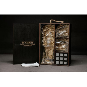 Подарунковий набір для віскі B141033 графин, склянки, каміння для охолодження Whiskey Stones