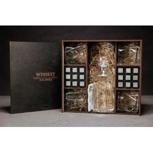 Набір для віскі B141049 подарунковий графин, склянки, каміння для охолодження Whiskey Stones